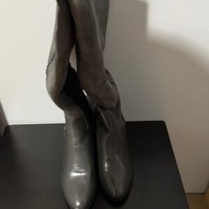 Plus Size Gray Women's Boots To The Knee